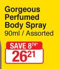 Yardley Gorgeous Perfumed Body Spray Assorted-90ml