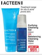 Bionike Acteen Purifying Cleansing Gel-200ml Or Rebalancing Cleansing Water-150ml Each
