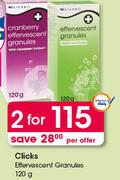 Clicks Effervescent Granules-2 x 120g Per Offer