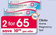 Clicks Home Pregnancy Test-For 2