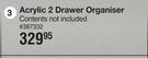 Acrylic 2 Drawer Organiser 