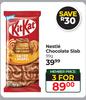 Nestle Chocolate Slab-For 3 x 99g