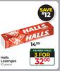 Halls Lozenges-For 3 x 10 Piece Pack