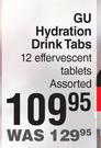 GU Hydration Drink Tabs 12 Effervescent Tablets Assorted