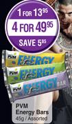 PVM Energy Bars Assorted-45g