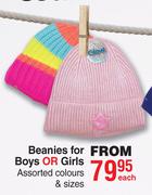 Cosmic Beanies For Boys Or Girls Assorted Colours & Sizes-Each