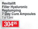L'Oreal Revitalift Filler Hyaluronic Replumpinkg 7 Day Cure Ampoules 7 x 1.3ml