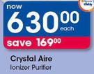 Crystal Aire Ionizer Purifier-Each