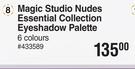Magic Studio Nudes Essential Collection Eyeshadow Palette 6 Colours
