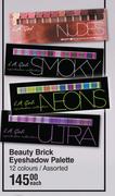 L.A.Girl Beauty Brick Eyeshadow Palette 12 Colours Assorted-Each