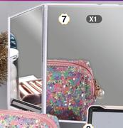 Basics Beauty Mirror With Storage Tray Magnification X1