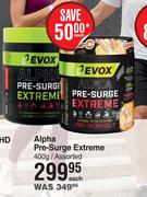 Evox Alpha Pre Surge Extreme Assorted-400g Each