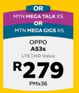Oppo A53s LTE/HD Voice-On MTN Mega Talk XS Or MTN Mega Gigs XS 