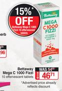 Bettaway Mega C 1000 Fizzi-10 Effervescent Tablets