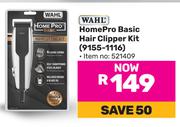 Wahl HomePro Basic Hair Clipper Kit 9155-1116