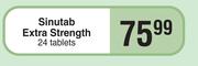 Sinutab Extra Strength 24 Tablets