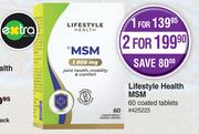 Lifestyle Health MSM-60 Coated Tablets Each