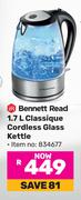 Bennett Read 1.7Ltr Classique Cordless Glass Kettle 834677