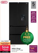 Defy 492L Onyx French Door Fridge DFF440-WD 10176985