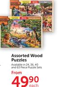 Assorted Wood Puzzles-Each
