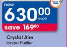 Crystal Aire Ionizer Purifier-Each