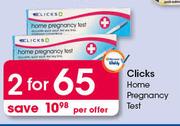 Clicks Home Pregnancy Test-For 2