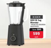 Eiger 600W Jug Blender EG-SBUB06A 850016361-Each