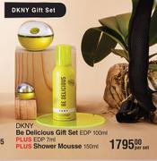 DKNY Be Delicious Gift Set EDP 100ml Plus EDP 7ml Plus Shower Mousse 150ml-Per Set