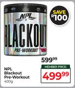 NPL Blackout Pre-Workout-400g