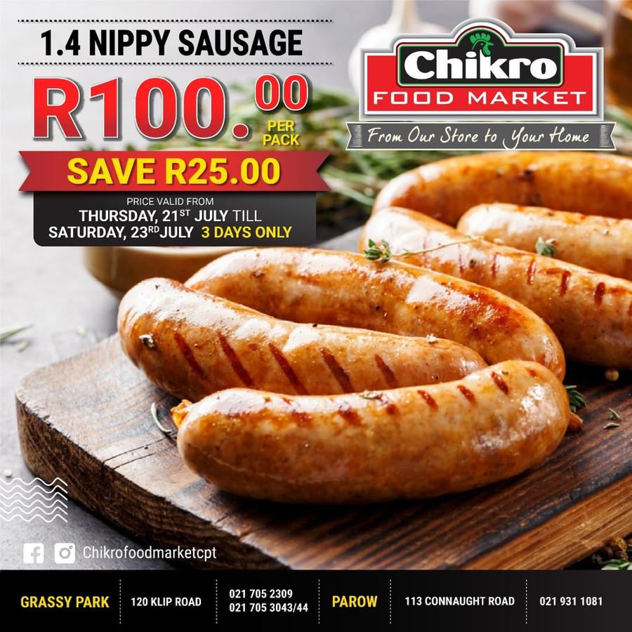 Chikro Food Market Grassy Park & Parow Nippy Sausage (21 July 23