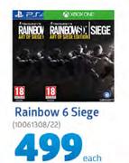 Rainbow 6 Siege Game For PS4-Each
