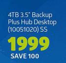 Seagate 4TB 3.5" Backup Plus Hub Desktop