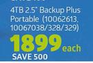 Seagate 4TB 2.5" Backup Plus Portable-Each
