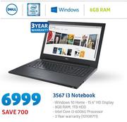 Dell 3567 i3 Notebook