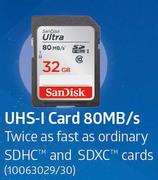 Sandisk UHS-I Card 80MB/s 16GB
