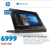 HP X360 2 In 1 Notebook