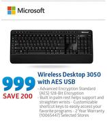 Microsoft Wireless Desktop 3050 With AES USB