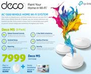 TP-Link Deco M5 AC 1300 Whole Home WiFi System(3 Pack)