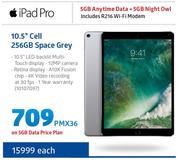 Apple iPad Pro 10.5" Cell 256GB Space Grey-On 5GB Data Price Plan Includes R216 WiFi Modem