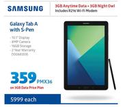 Samsung Galaxy Tab A With S-Pen-On 3GB Data Price Plan Includes R216 WiFi Modem