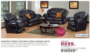Gomma Gomma Europe 4 Piece Leather Look Lounge Suite