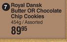 Royal Dansk Butter Or Chocolate Chip Cookies Assorted-454g
