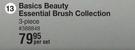 3 Piece Basics Beauty Essential Brush Collection-Per Set