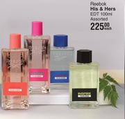 Reebok His & Hers EDT Assorted-100ml Each