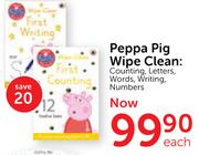 Peppa Pig Wipe Clean: Counting, Letters, Words, Writing, Numbers-Each