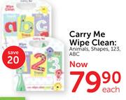 Carry Me Wipe Clean: Animals, Shapes,123, ABC-Each