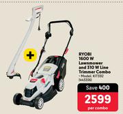 Ryobi 1600W Lawnmower & 310W Line Trimmer Combo KIT392-Per Combo