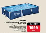 Bestway 3 x 2.01m Rectangular Steel Pro Frame Pool-Each