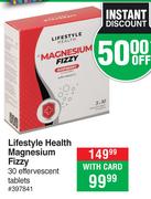 Lifestyle Health Magnesium Fizzy-30 Effervescent Tablets