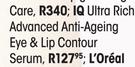 IQ Ultra Rich Advanced Anti Ageing Eye And Lip Contour Serum